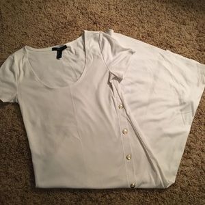 White midi slit dress F21